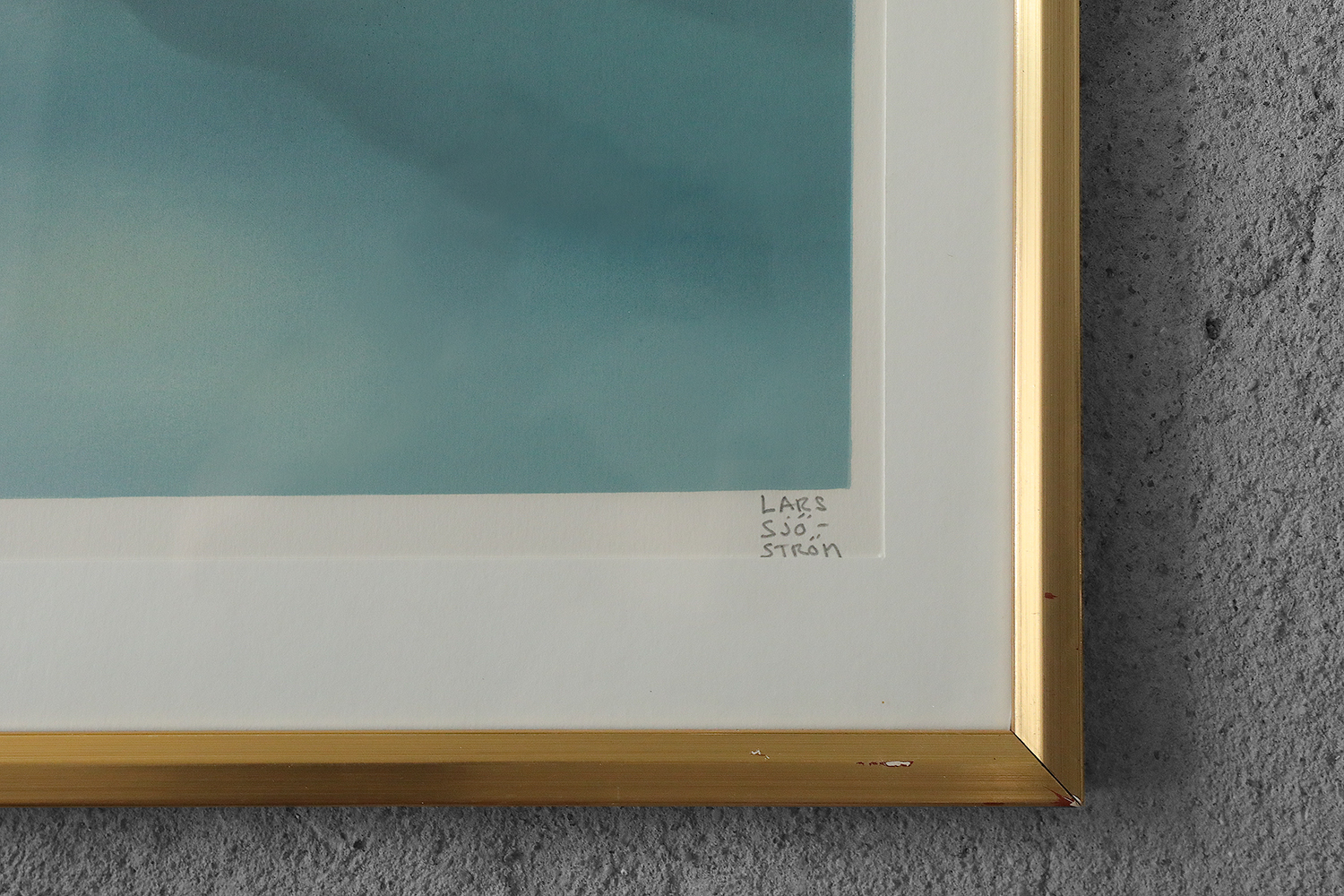 Lars Sjöström, Surreal Picture, Color Lithography, 1970s, Framed