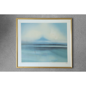 Lars Sjöström, Surreal Picture, Color Lithography, 1970s, Framed