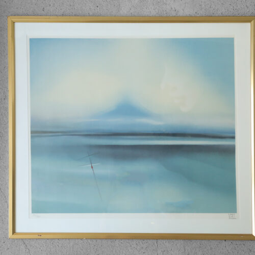 Lars Sjöström, Surreal Picture, Color Lithography, 1970s, Framed