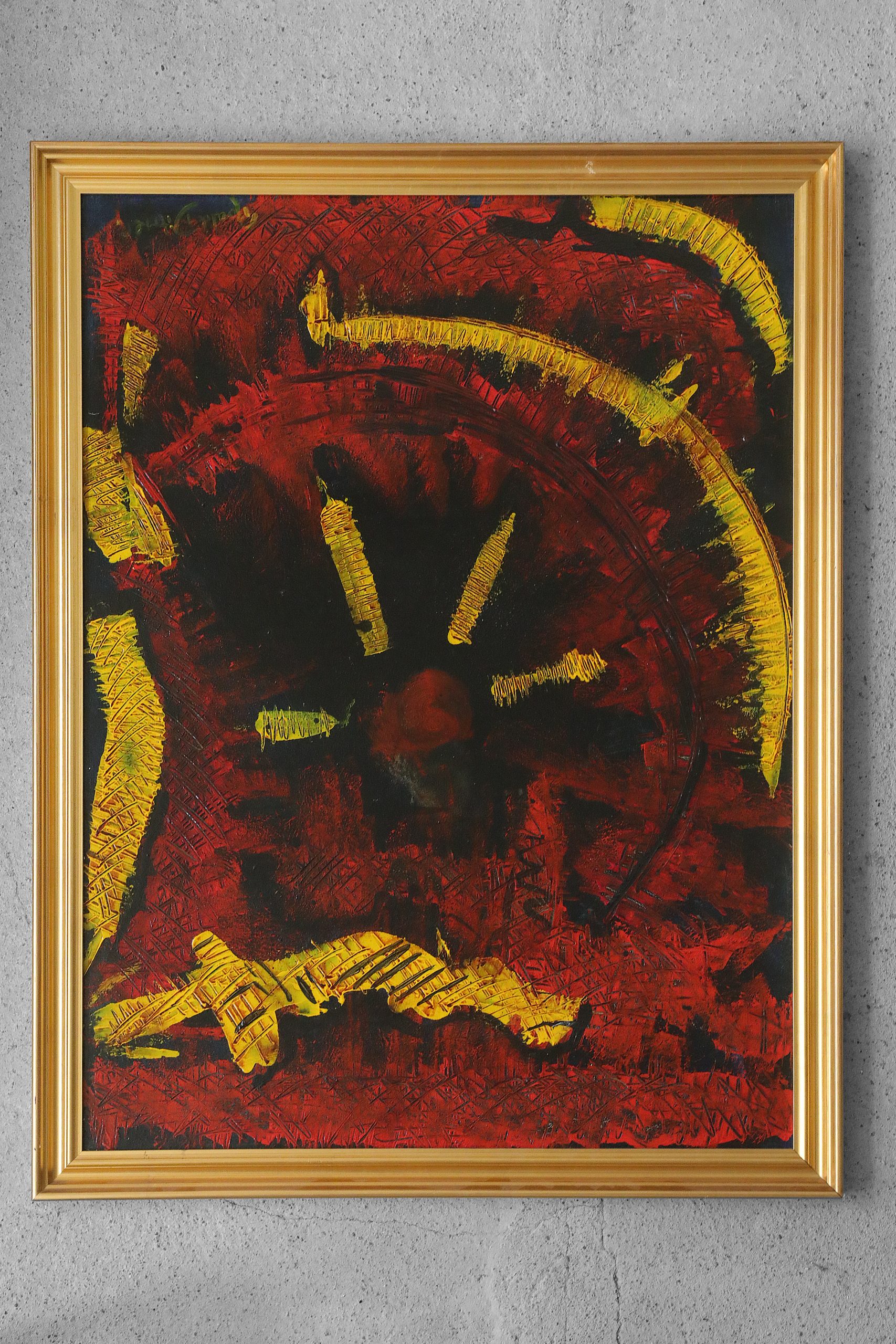 Roald Ditmer, Abstract Composition, Oil on Canvas Paintings, 1999, Framed
