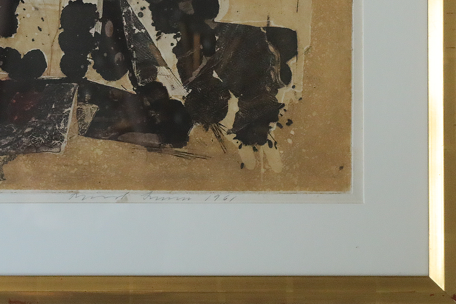 Thormod Larsen, Composition, Color Etching, 1961, Framed