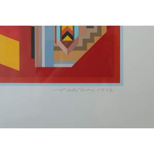 Peder Duke, Composition, Color Serigraph, 1992, Framed