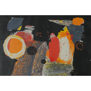 Kulo Green, Composition, Color Lithography, Framed