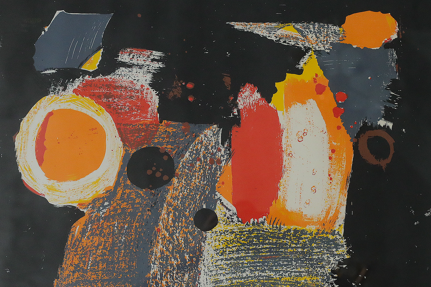 Kulo Green, Composition, Color Lithography, Framed