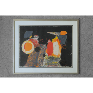 Kulo Green, Composition, Color Lithography, Framed