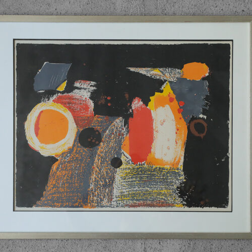 Kulo Green, Composition, Color Lithography, Framed
