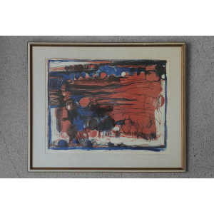 Denice Zetterquist, Komposition, Color Lithograph, 1965, Framed