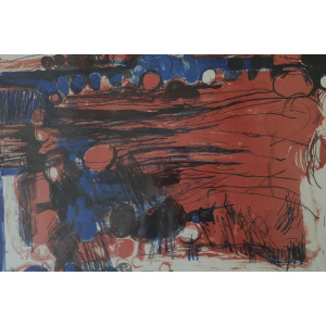 Denice Zetterquist, Komposition, Color Lithograph, 1965, Framed