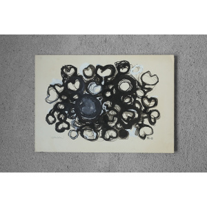 Margareta Treutiger, Vattenblom, Mixed Media on Board, 1965