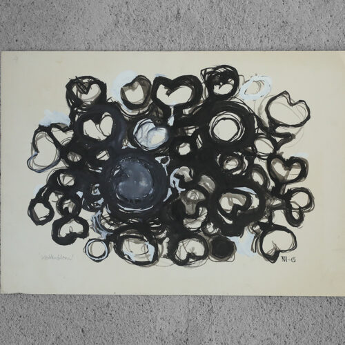 Margareta Treutiger, Vattenblom, Mixed Media on Board, 1965