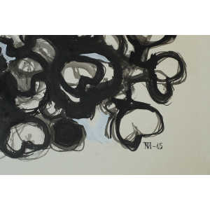 Margareta Treutiger, Vattenblom, Mixed Media on Board, 1965