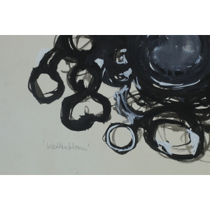 Margareta Treutiger, Vattenblom, Mixed Media on Board, 1965