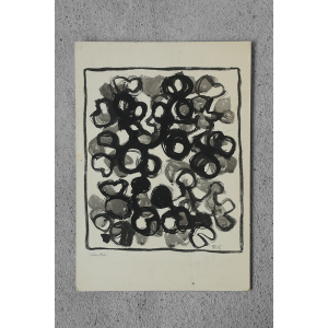 Margareta Treutiger, Vattenväxt, Mixed Media on Board, 1965
