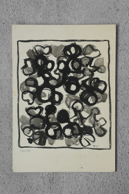 Margareta Treutiger, Vattenväxt, Mixed Media on Board, 1965