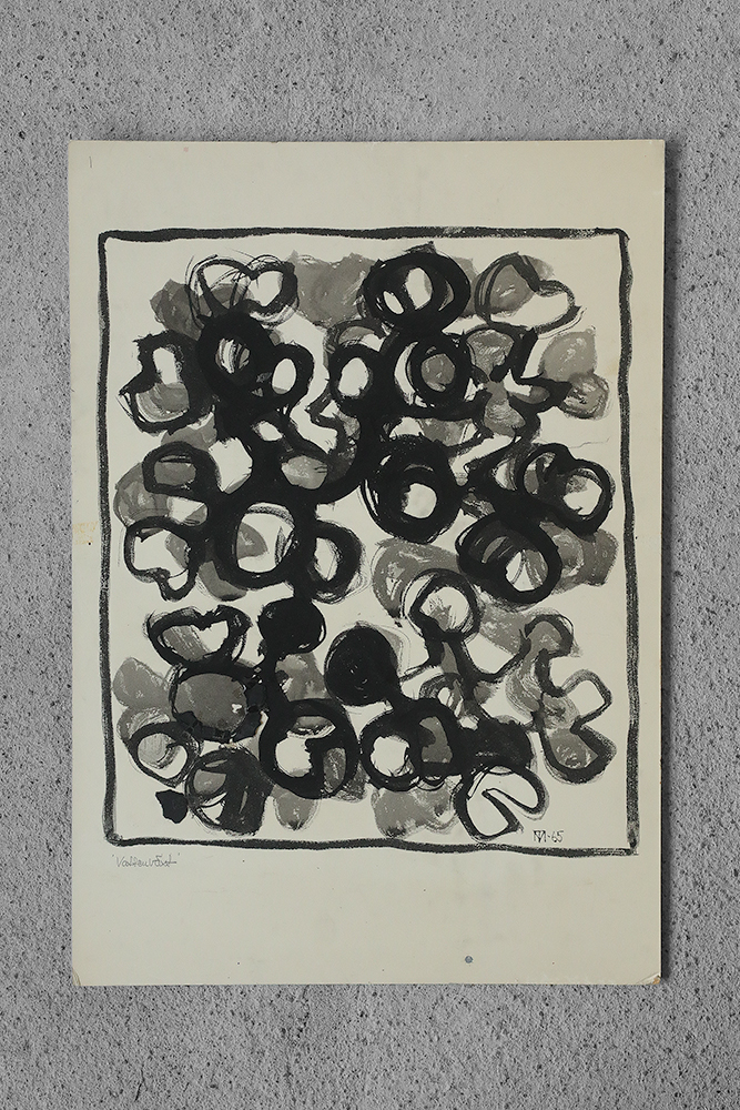 Margareta Treutiger, Vattenväxt, Mixed Media on Board, 1965