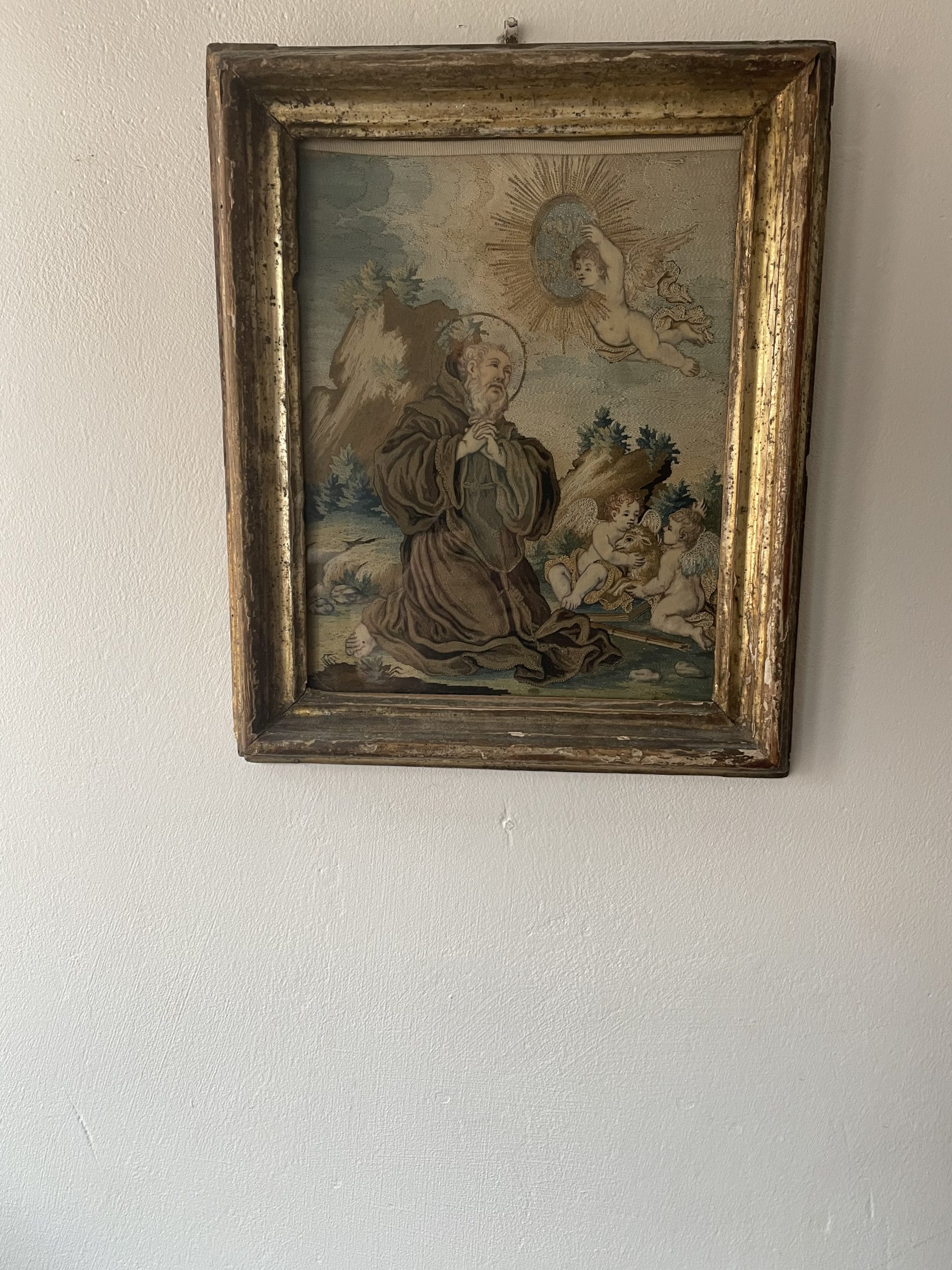 18th Century Saint Francis of Paola with Cherubs