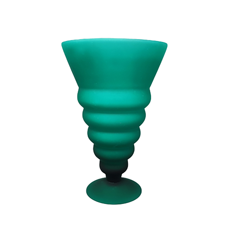 1960s Green Vase in Murano Glass By Michielotto