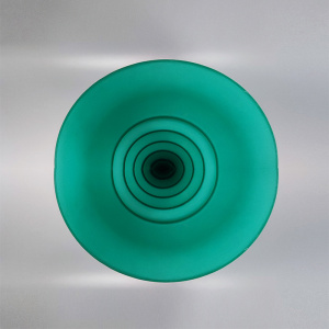 1960s Green Vase in Murano Glass By Michielotto