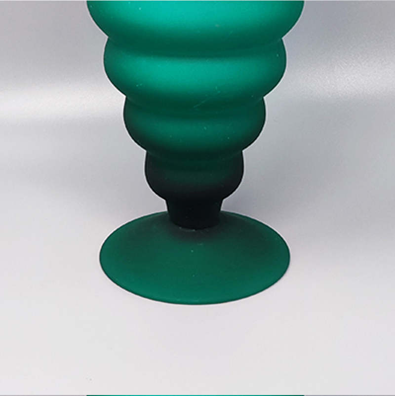 1960s Green Vase in Murano Glass By Michielotto