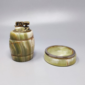 1960s Gorgeous Smoking Set in Onyx. Made in Italy