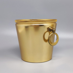 1960s Gorgeous Cocktail Shaker With Ice Bucket in Aluminium. Made in Italy