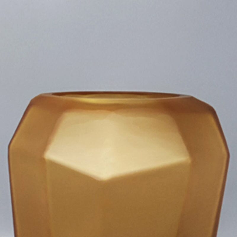 1970s Gorgeous Polyedric Vase by Dogi in Murano Glass. Made in Italy