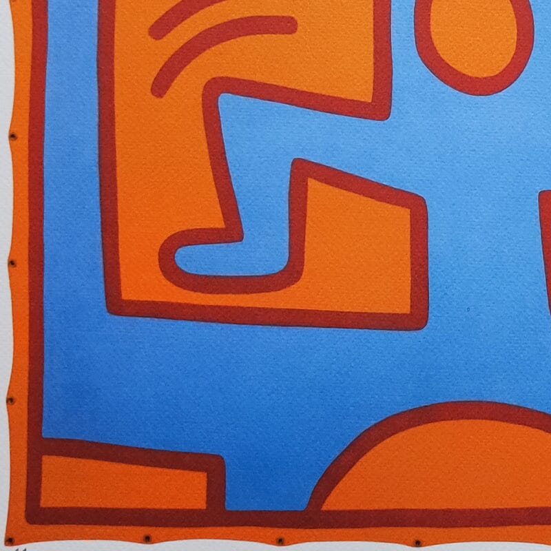 1990s Original Gorgeous Keith Haring Limited Edition Lithograph