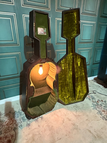 19th Century Cello case / Blue tooth Stereo System