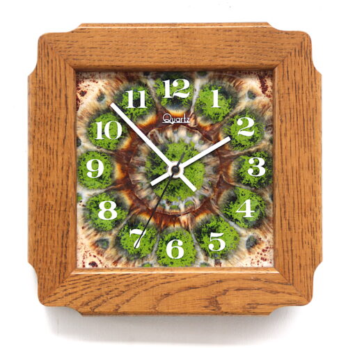 1970s Fat Lava Decorative Ceramic Vintage Wall Clock. Fully Guaranteed