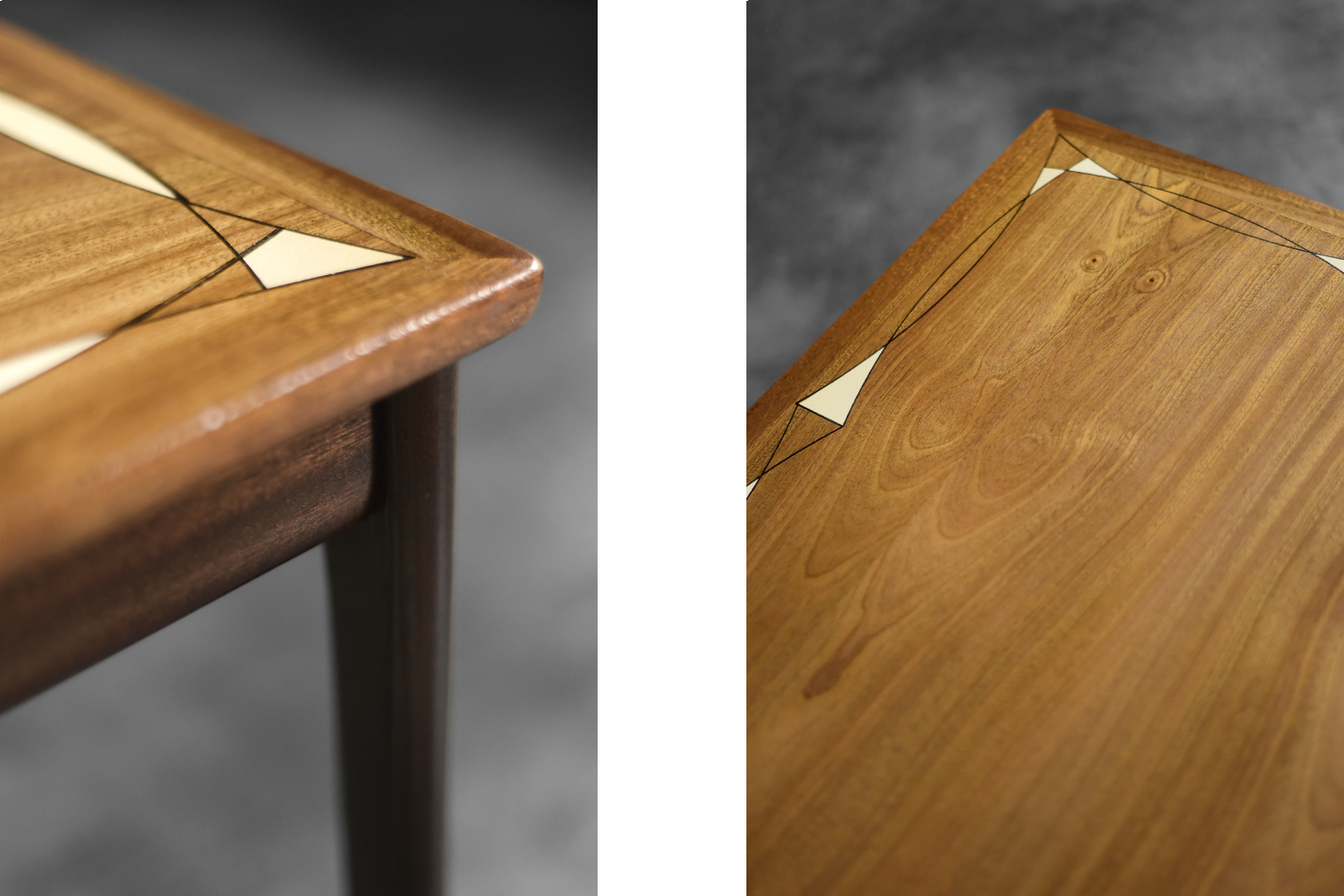 Vintage Mid-Century Danish Mahogany Coffee Table with Hand-Painted Pattern by Ole Wanscher for Poul Jeppesens Møbelfabrik, 1960s