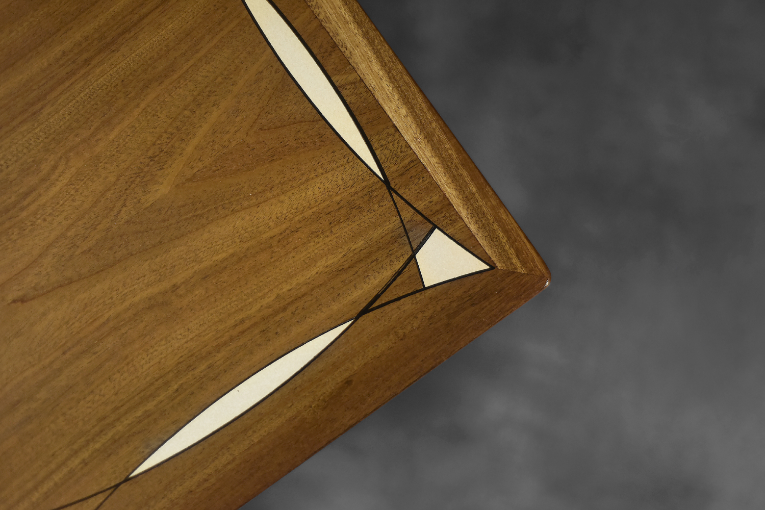 Vintage Mid-Century Danish Mahogany Coffee Table with Hand-Painted Pattern by Ole Wanscher for Poul Jeppesens Møbelfabrik, 1960s