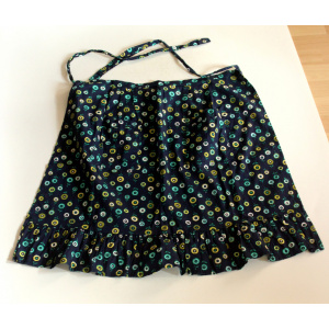 1970s unworn old german cotton apron to tie, vintage