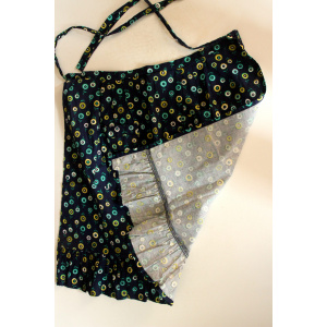 1970s unworn old german cotton apron to tie, vintage