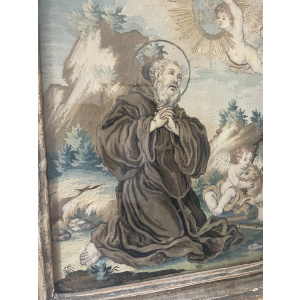 18th Century Saint Francis of Paola with Cherubs
