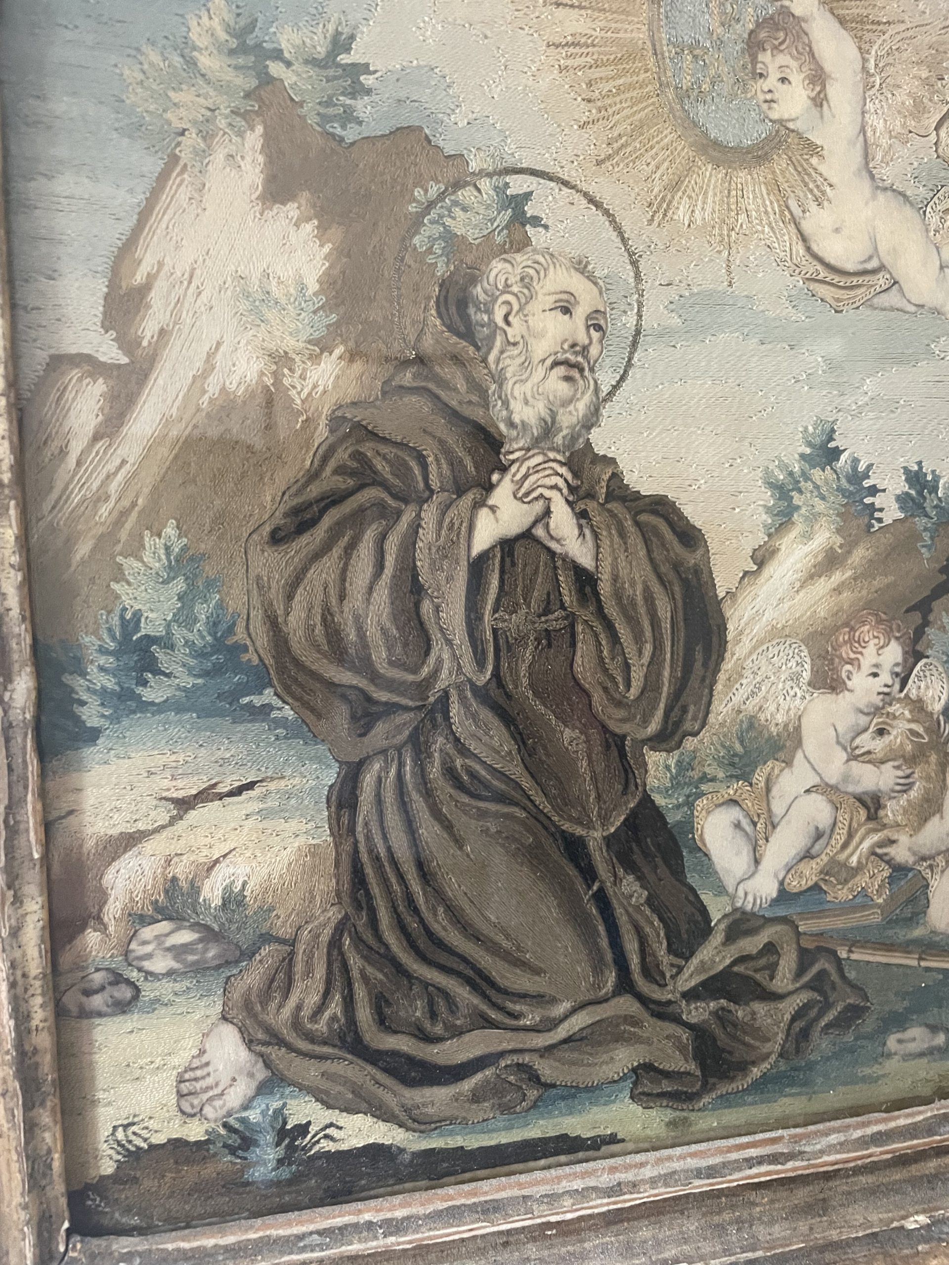 18th Century Saint Francis of Paola with Cherubs