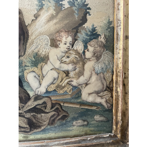 18th Century Saint Francis of Paola with Cherubs