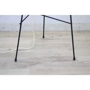 Opaline Glass and Brass Floor Lamp, 1950s