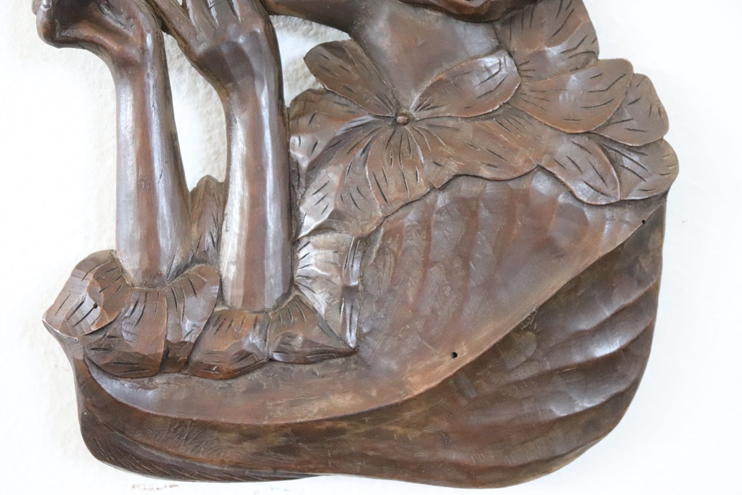 Art Nouveau Bas-Relief Sculpture in Walnut Wood
