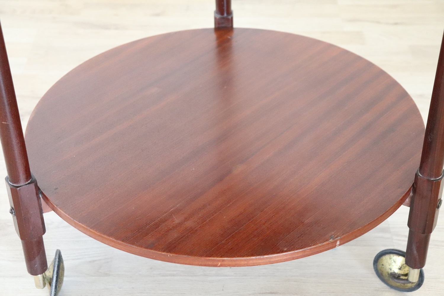 Teak Round Drinks Trolley, 1950s