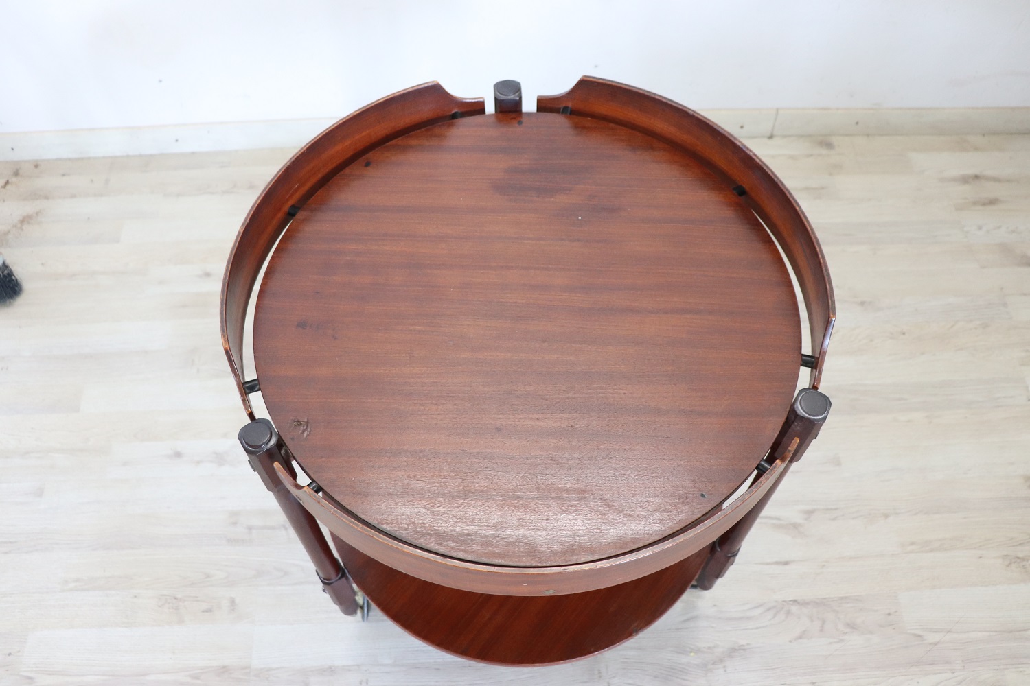 Teak Round Drinks Trolley, 1950s