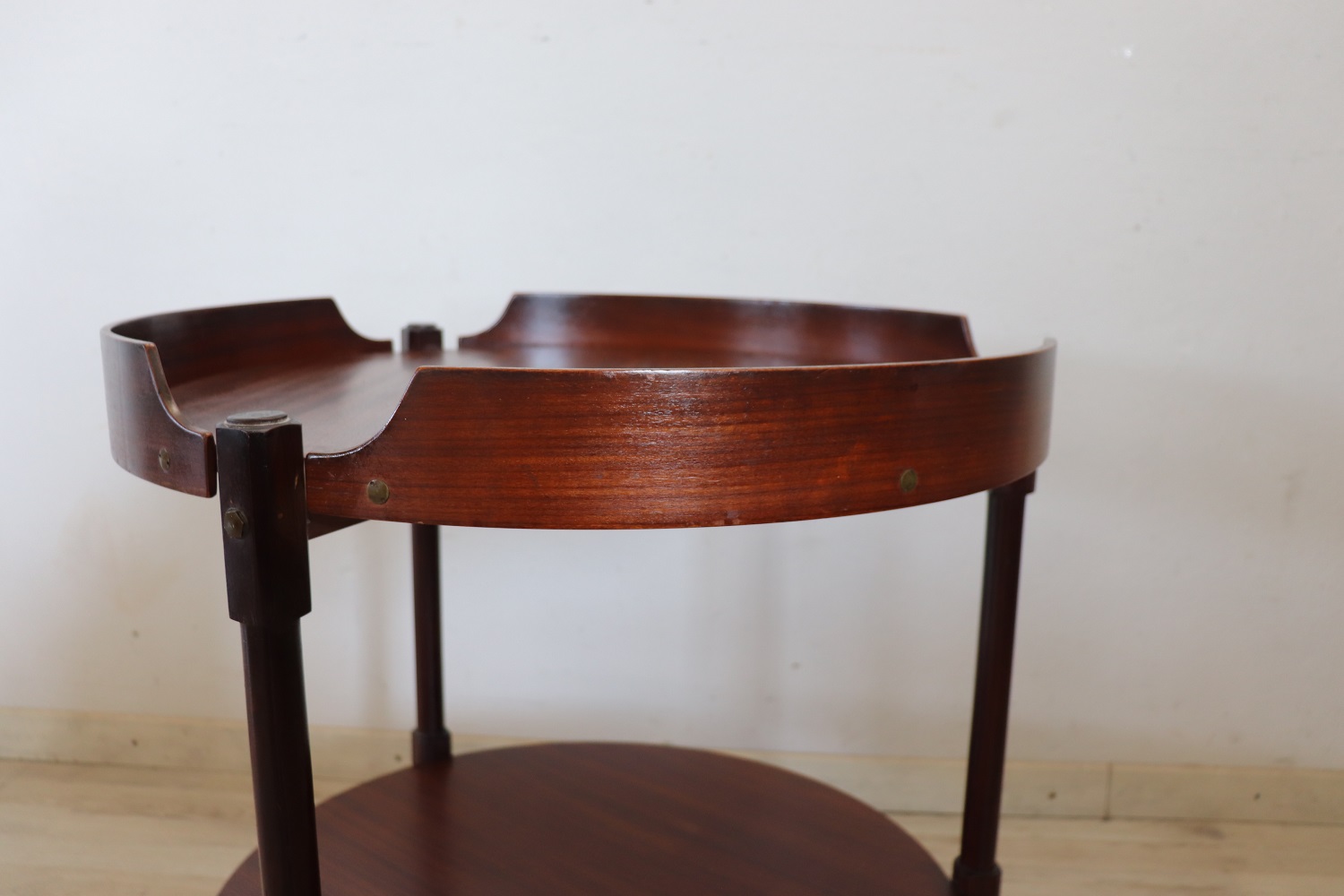 Teak Round Drinks Trolley, 1950s