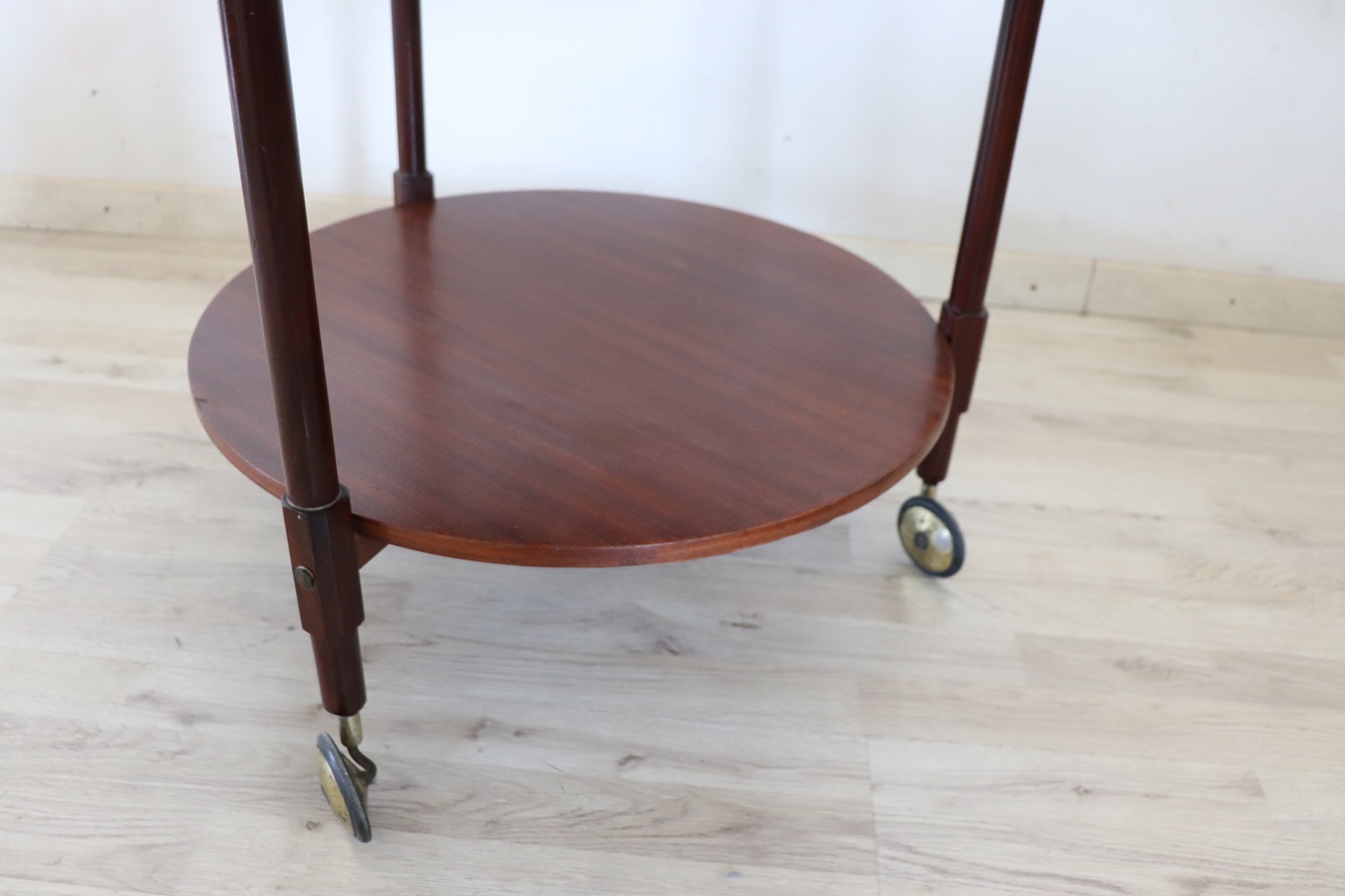 Teak Round Drinks Trolley, 1950s