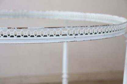 White Lacquered Brass and Two Glass Tops Round Drinks Trolley, 1980s - Image 5