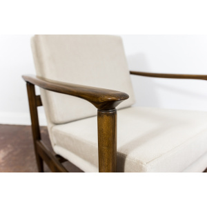 Mid Century Vintage Beige Lounge Chair Gfm 142 By Edmund Homa, 1960's