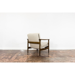 Mid Century Vintage Beige Lounge Chair Gfm 142 By Edmund Homa, 1960's