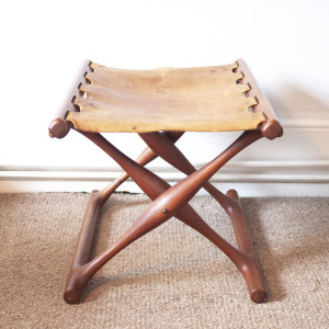 Model 41 Teak Folding Stool by Poul Hundevad Guldhoj, 1950s