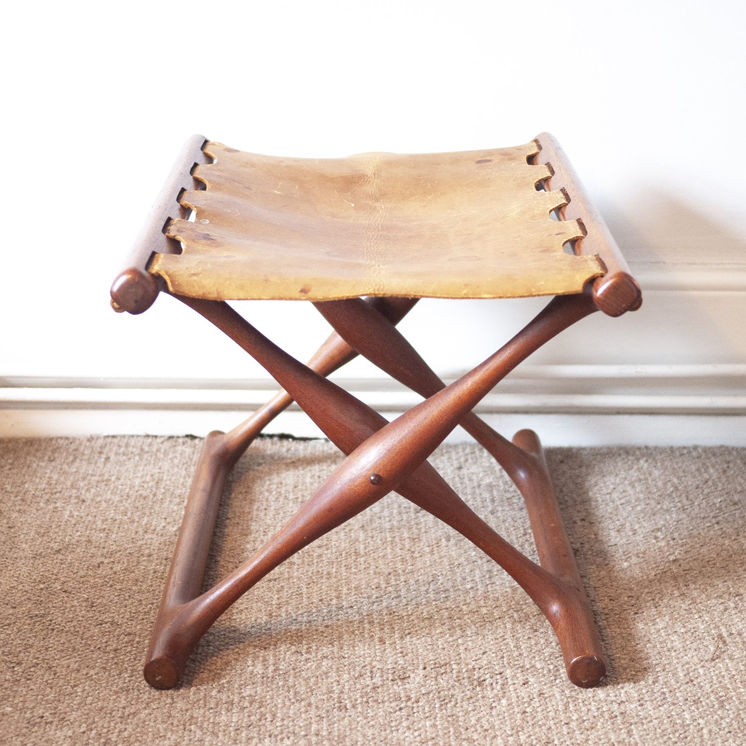 Model 41 Teak Folding Stool by Poul Hundevad Guldhoj, 1950s