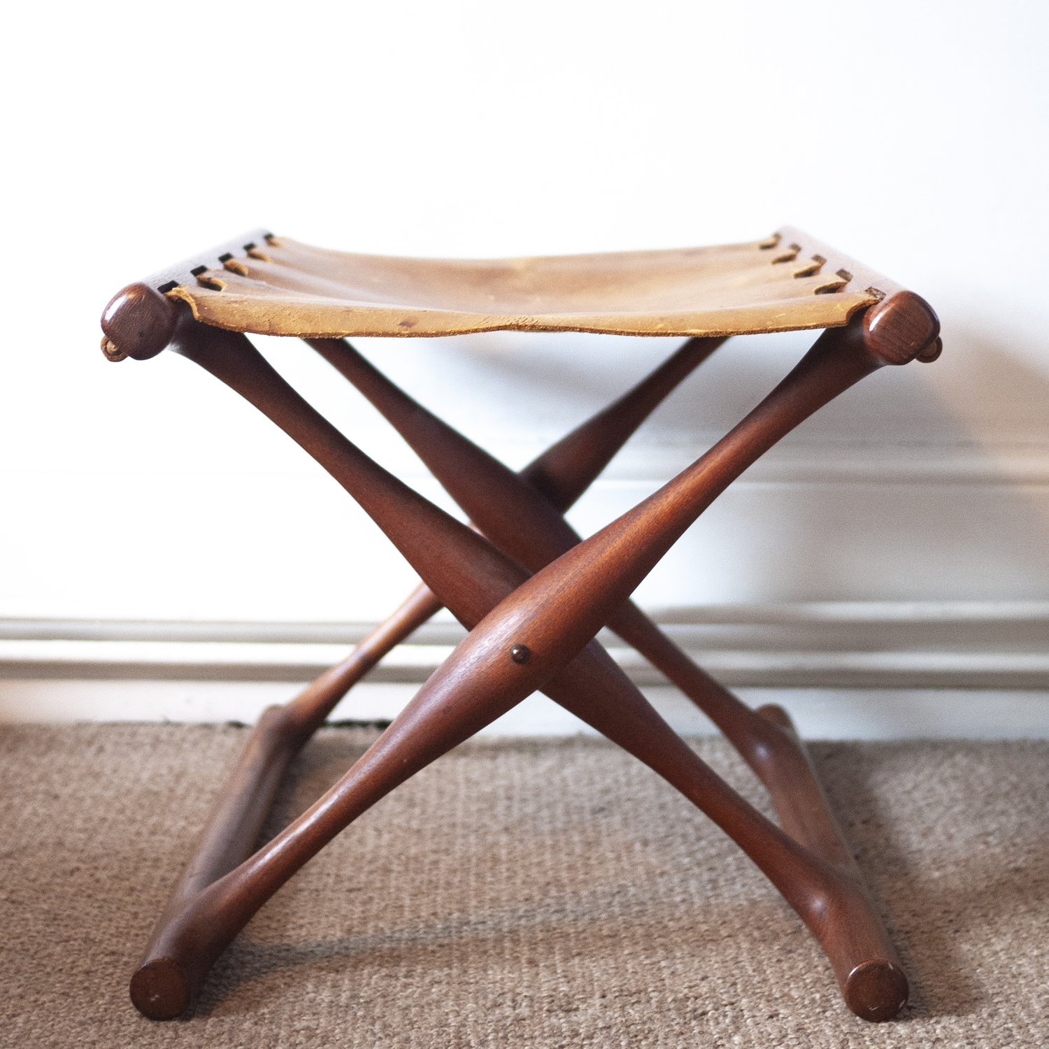 Model 41 Teak Folding Stool by Poul Hundevad Guldhoj, 1950s
