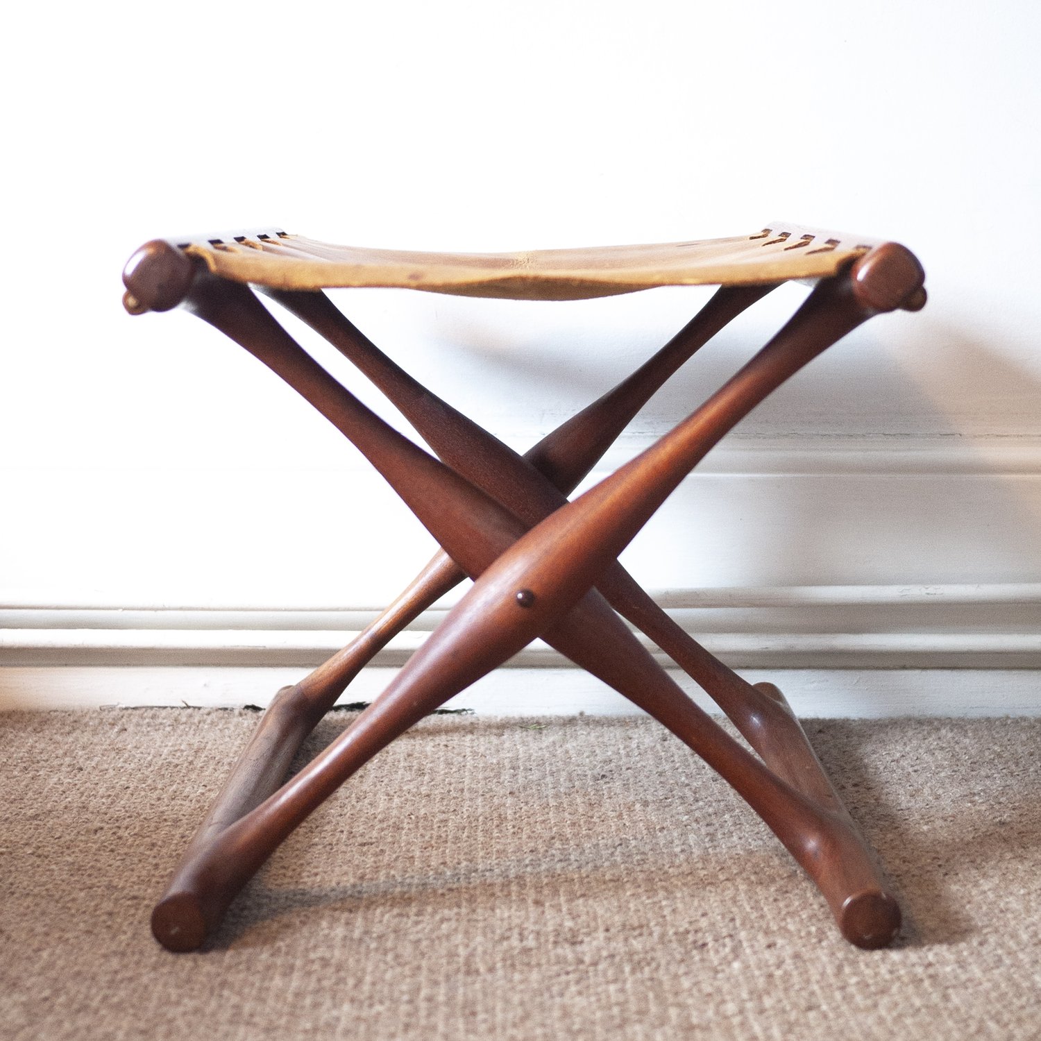Model 41 Teak Folding Stool by Poul Hundevad Guldhoj, 1950s