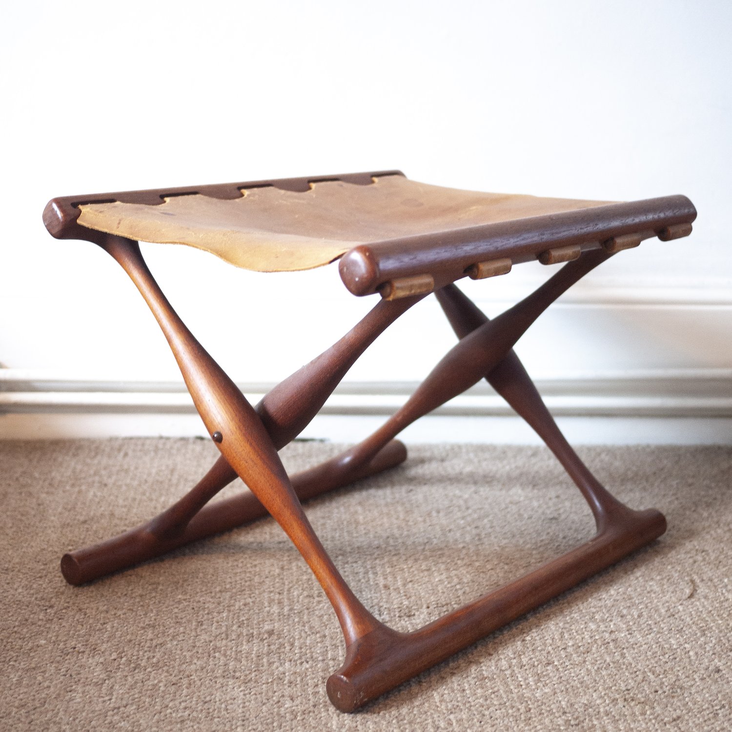 Model 41 Teak Folding Stool by Poul Hundevad Guldhoj, 1950s